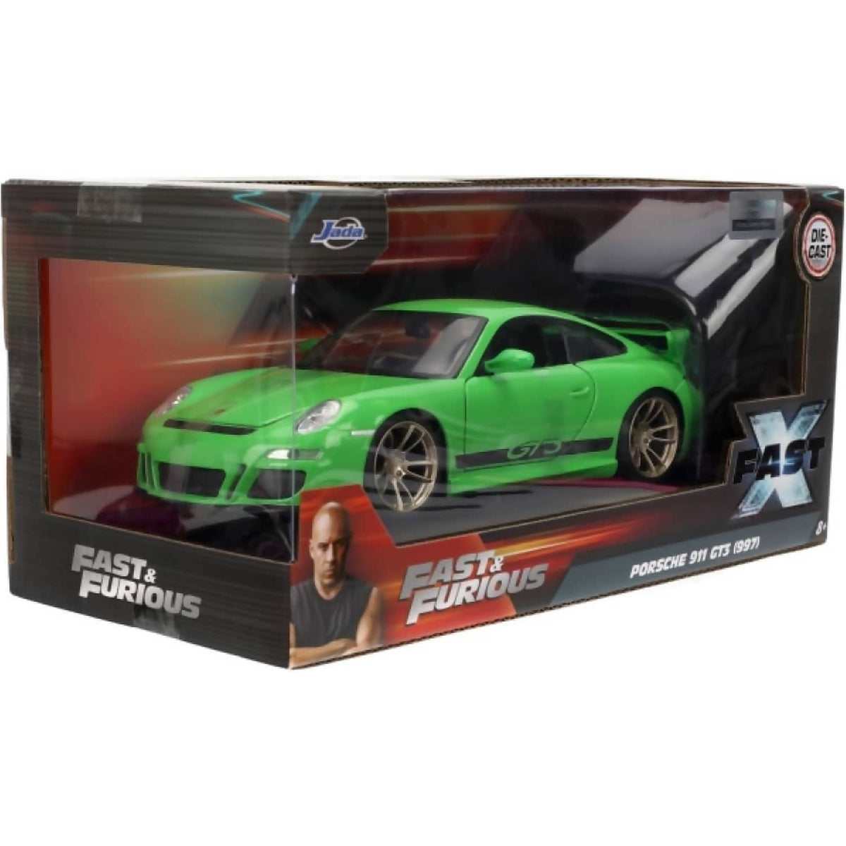 JADA TOYS - FAST & FURIOUS X - 2007 PORSCHE 911 GT3 1:24 SCALE DIECAST VEHICLE