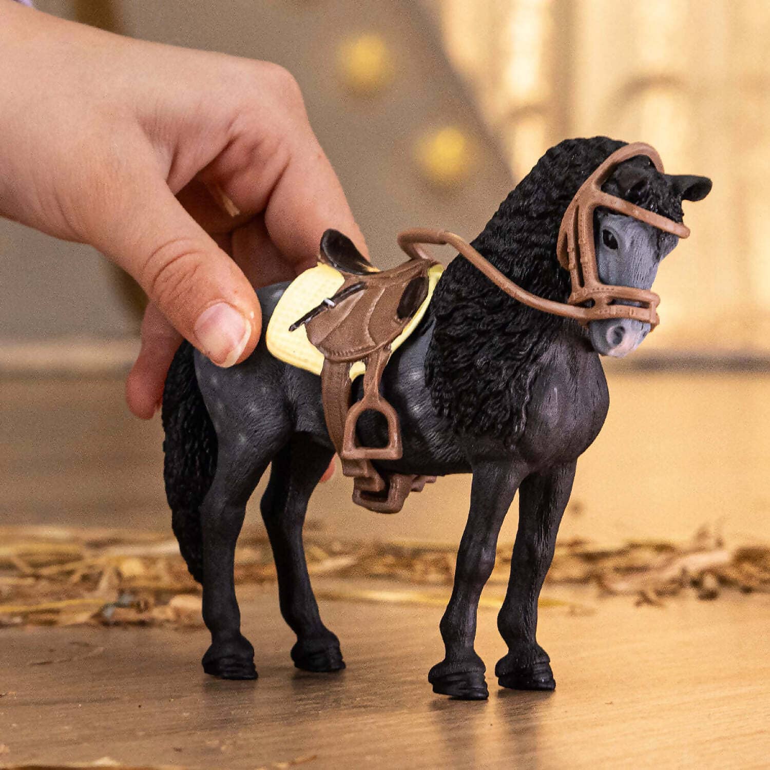 Schleich - Pura Raza Espanola Mare with saddle and bridle Horse Club Animal Figurine