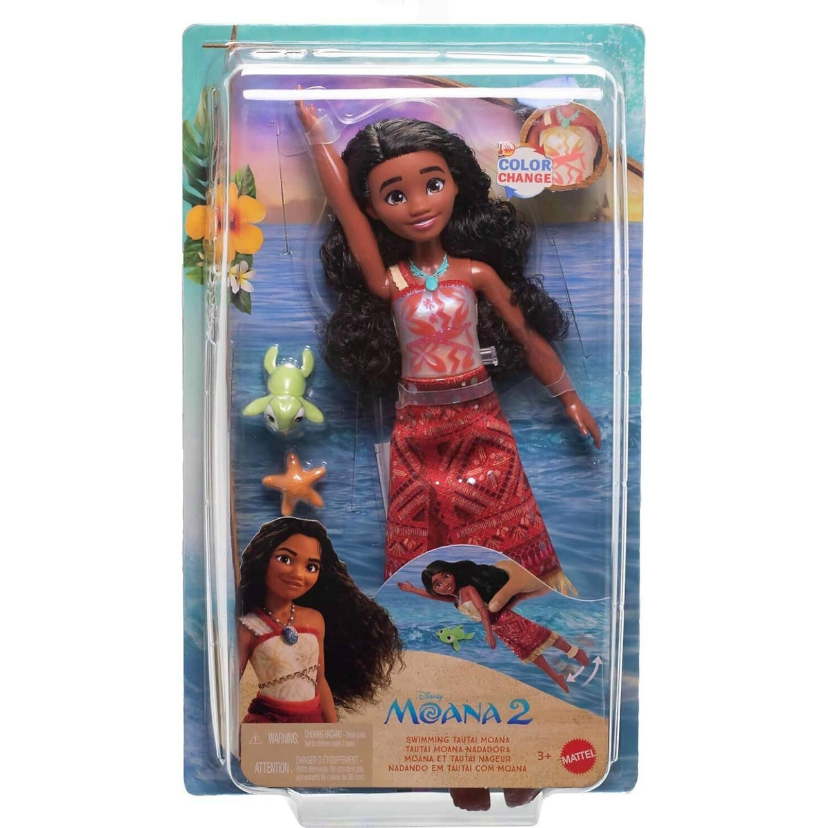 Disney - Moana 2 - Swimming Tautai Moana Doll - Mattel