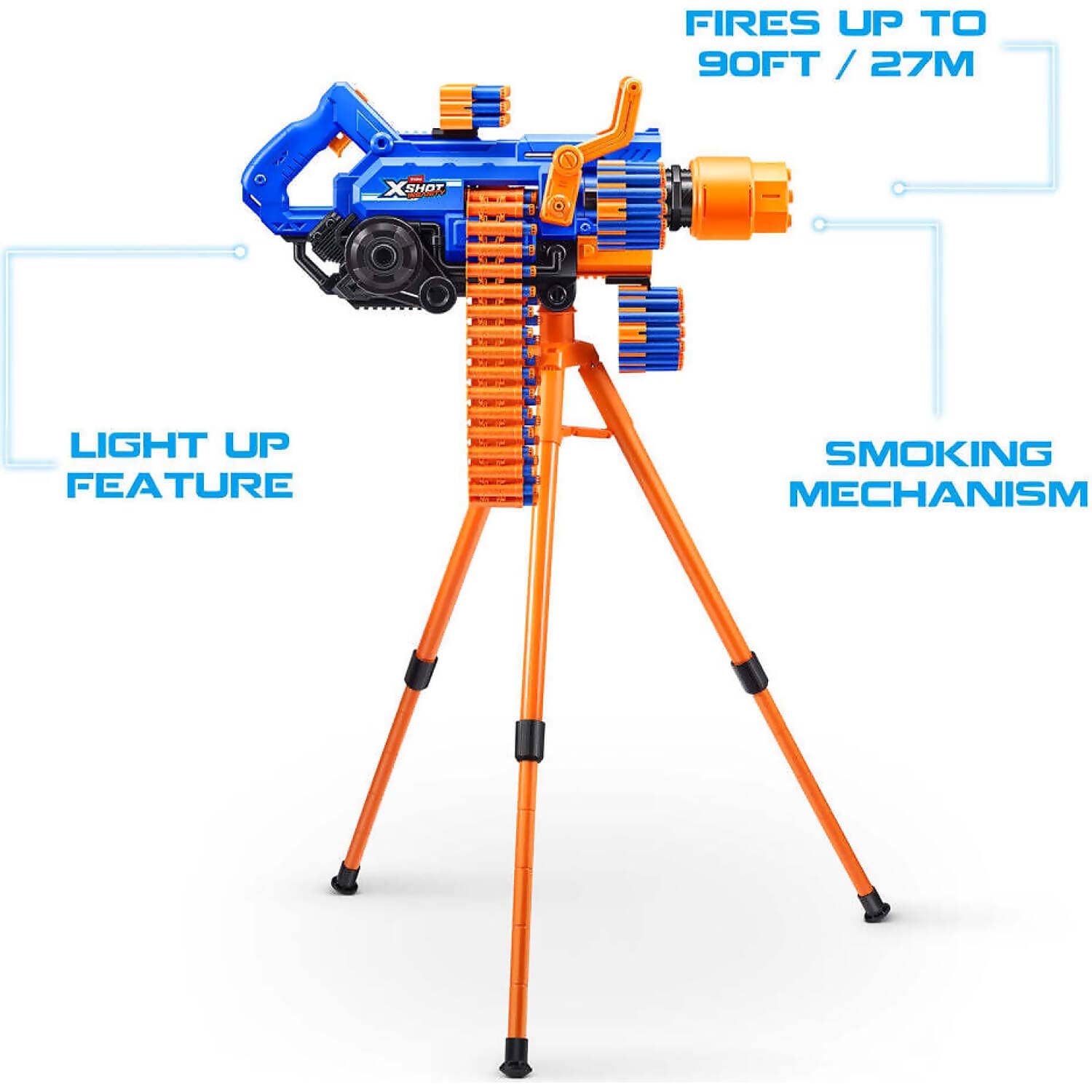 ZURU - X-Shot Insanity Smoking Barrel Blaster with 72 Darts