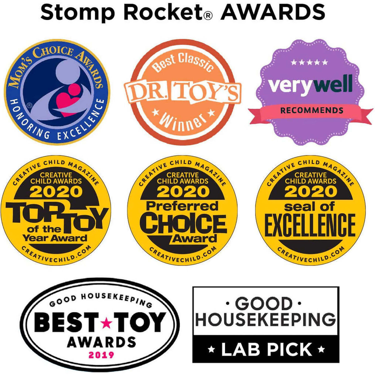 Stomp Rocket - Jr Glow Rocket - 4 Foam Glow in the Dark Rockets