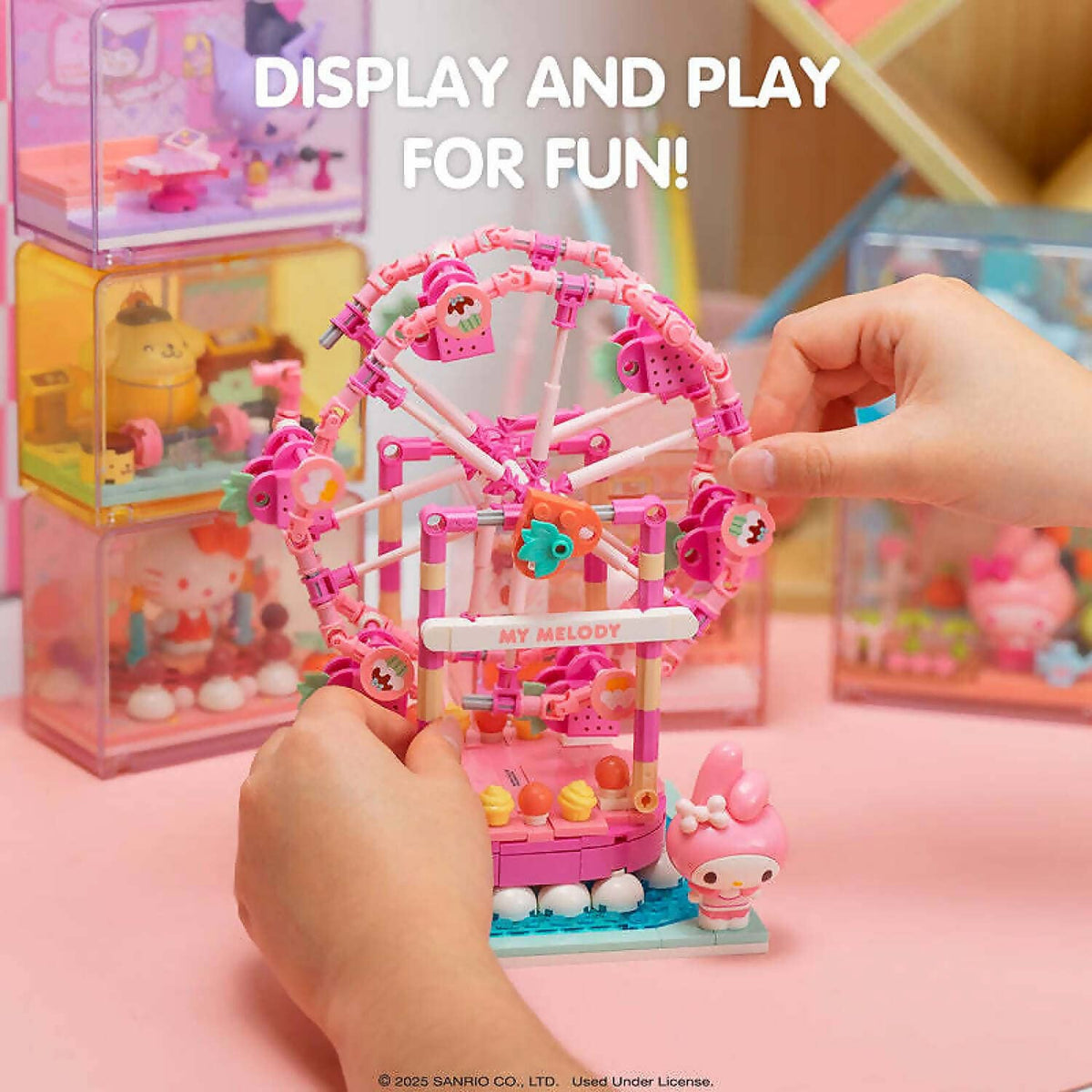 Hello Kitty - and Friends - YuMe Blocks Summer Wunderland - My Melody Ferris Wheel 388 Pieces