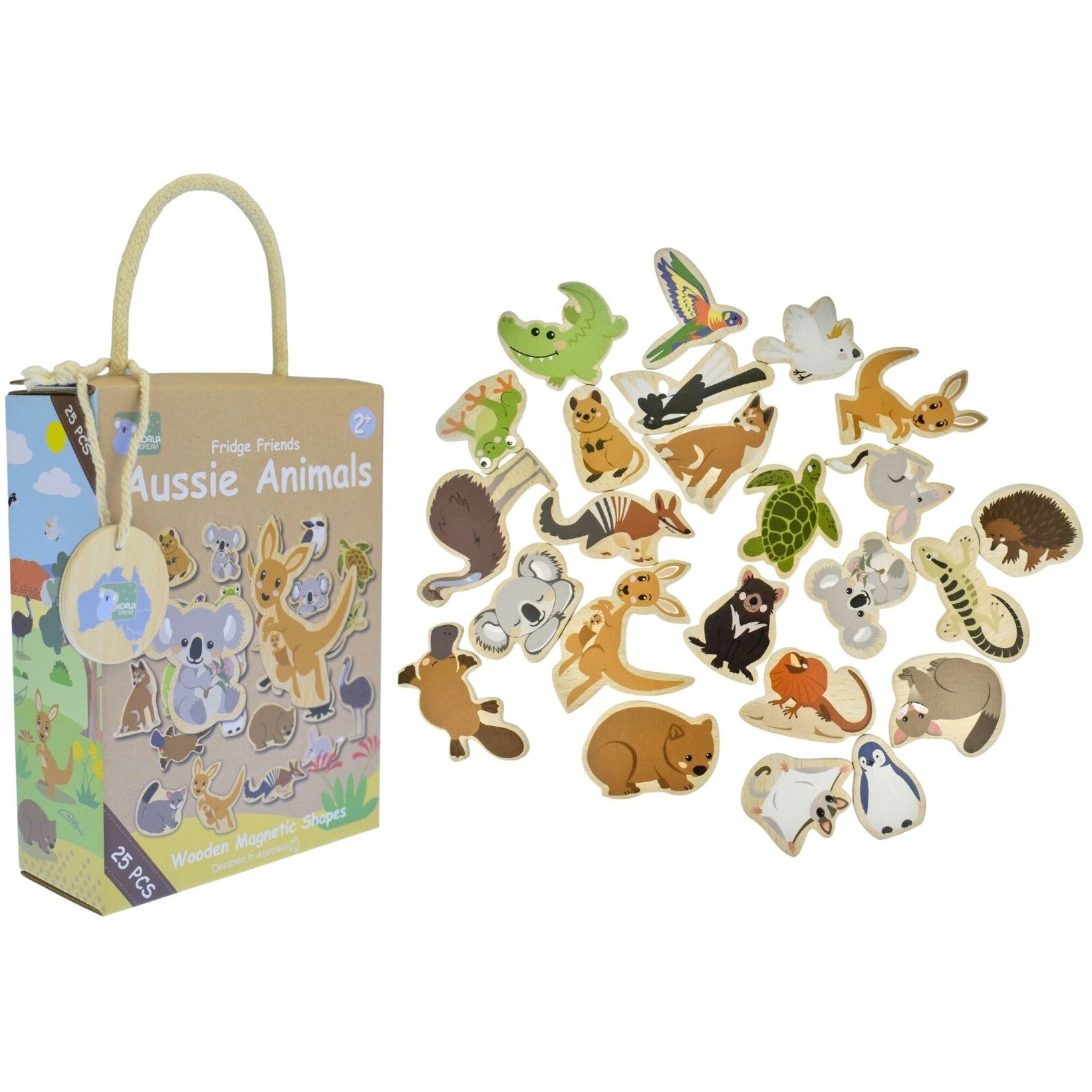 Koala Dream - Fridge Friends Aussie Animals Wooden Magnetic Shapes 25pcs