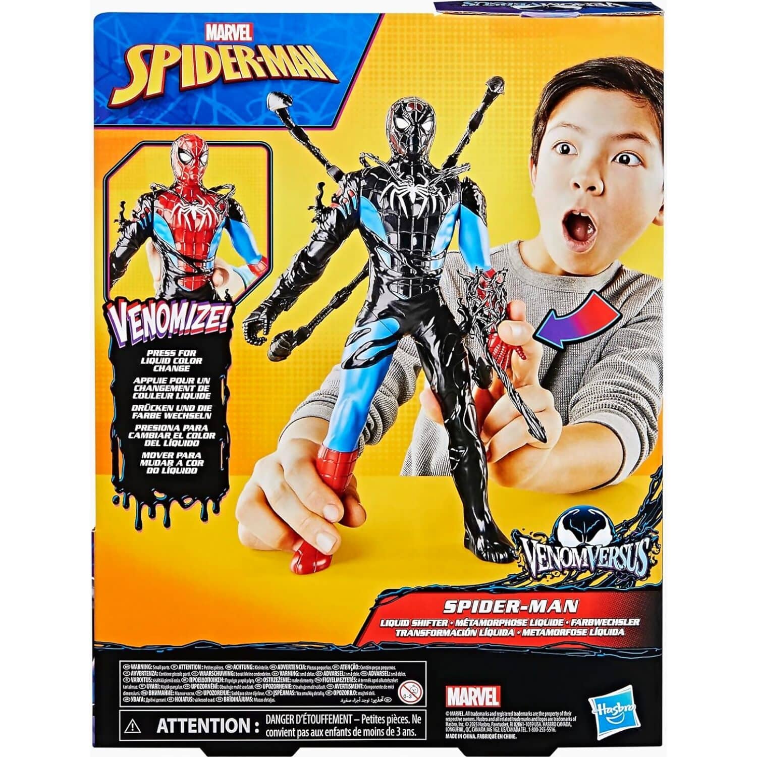 Marvel - Spider-Man - VenomVersus Spider-Man Liquid Shifter Colour Change 11-inch Action Figure - Hasbro