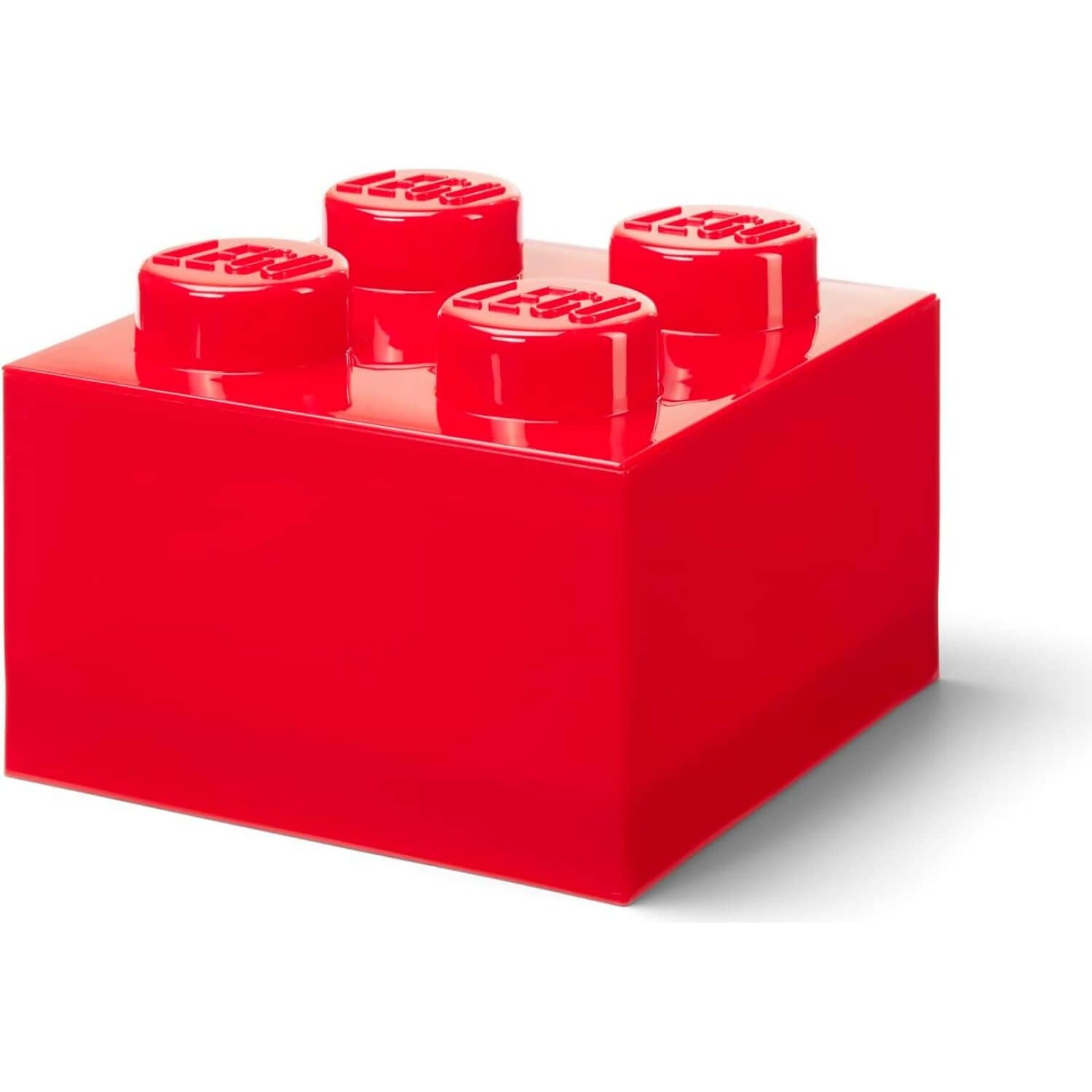 LEGO® Storage Brick 4 Studs Top Lid Translucent Red - Room Copenhagen