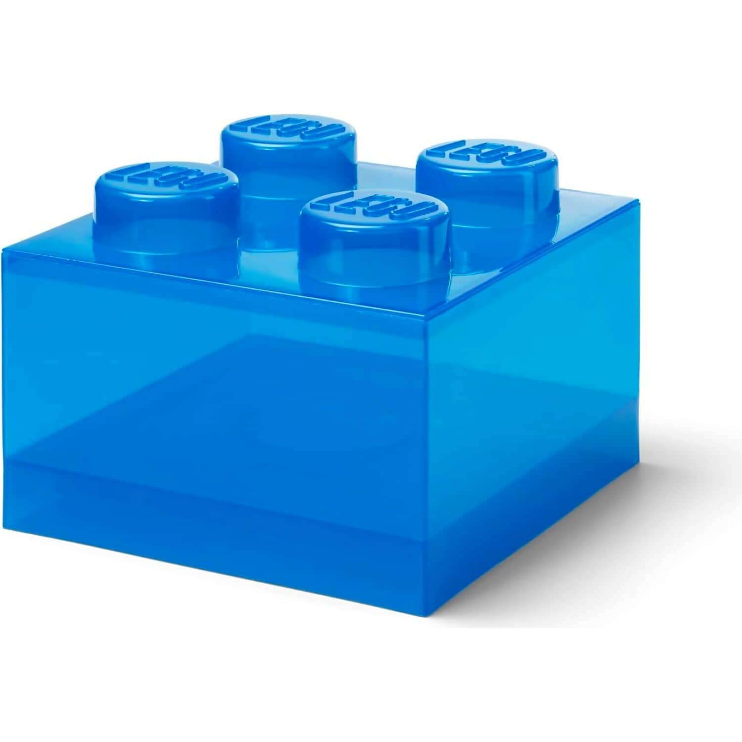 LEGO® Storage Brick 4 Studs Top Lid Translucent Blue - Room Copenhagen