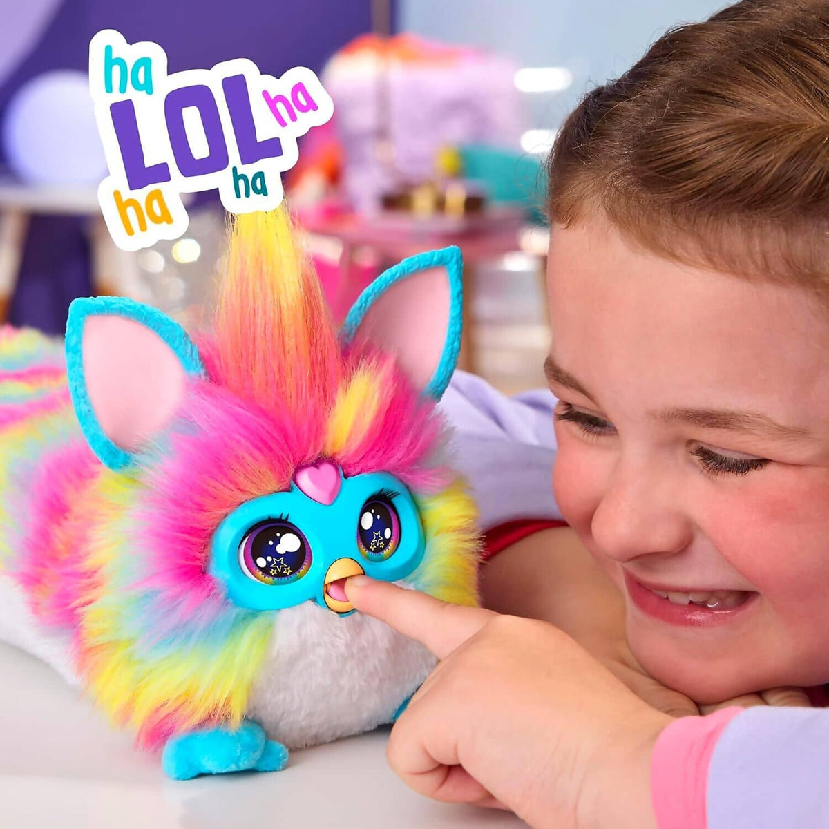 Furby - DJ Furby Rainbow Interactive Toy Plush - Hasbro