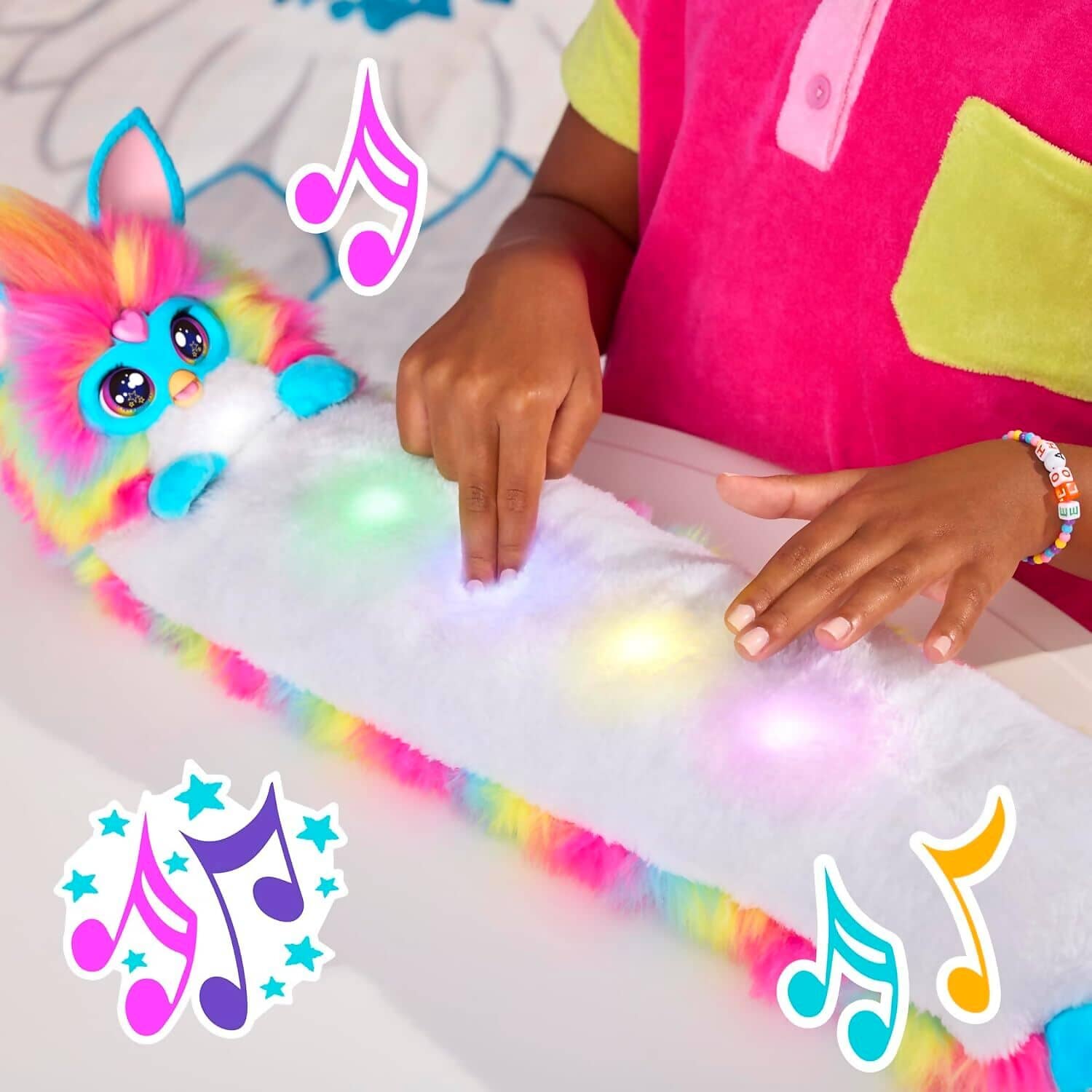 Furby - DJ Furby Rainbow Interactive Toy Plush - Hasbro