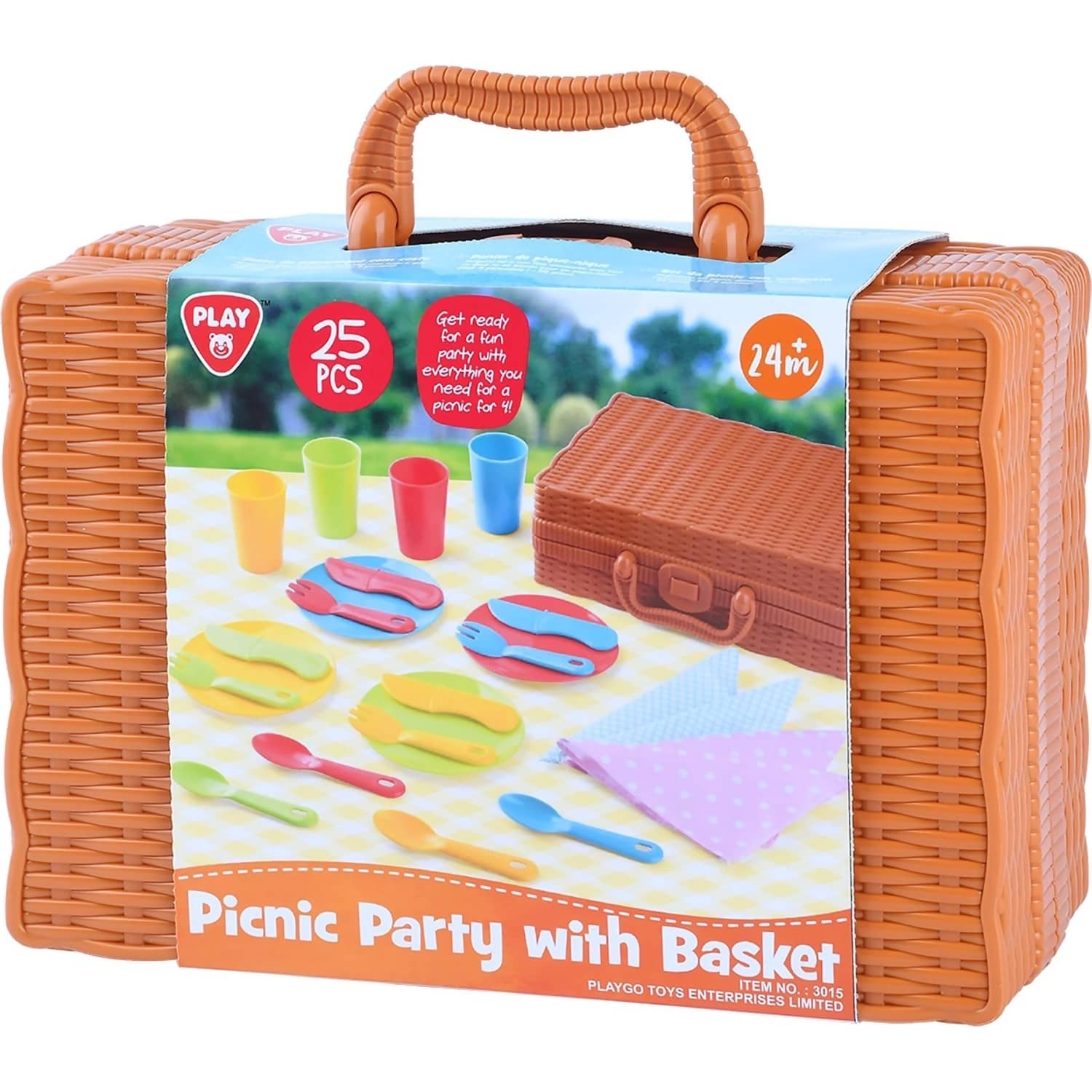 Playgo Toys Ent. Ltd - Picnic Party with Basket 25Pcs