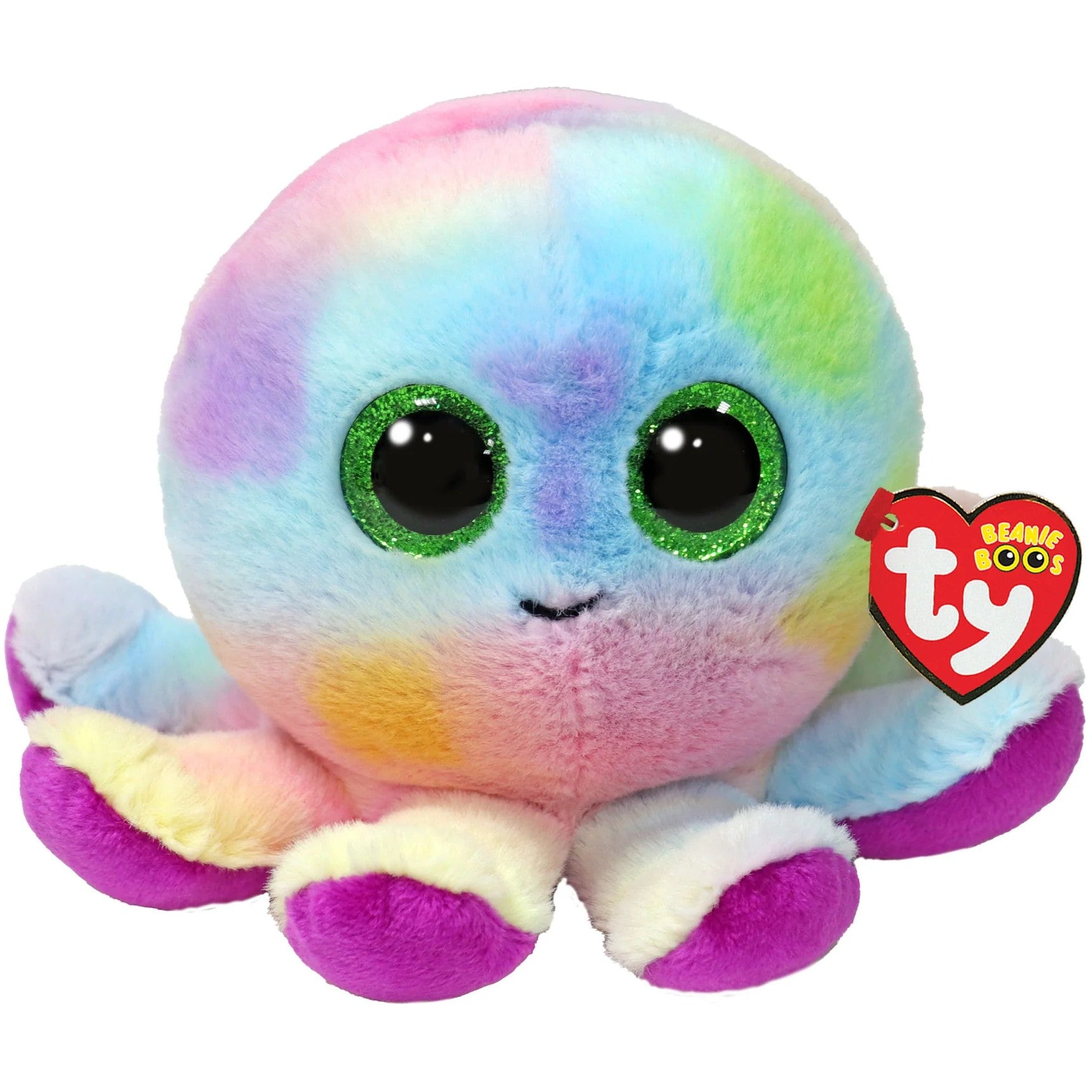 Ty - Beanie Boos - Bubbles Rainbow Octopus Small 15cm Plush