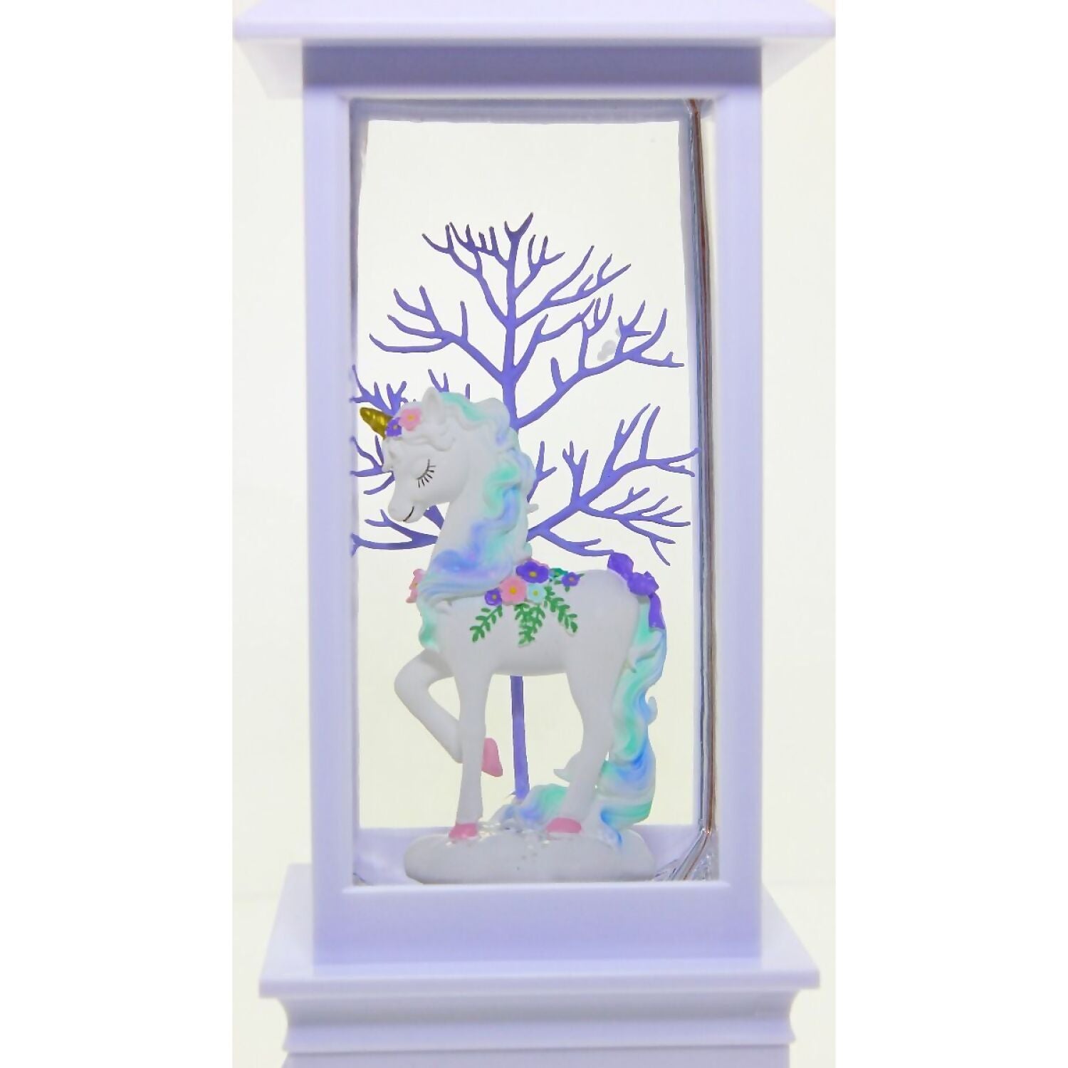 Cotton Candy - White Lantern Unicorn Purple Tree
