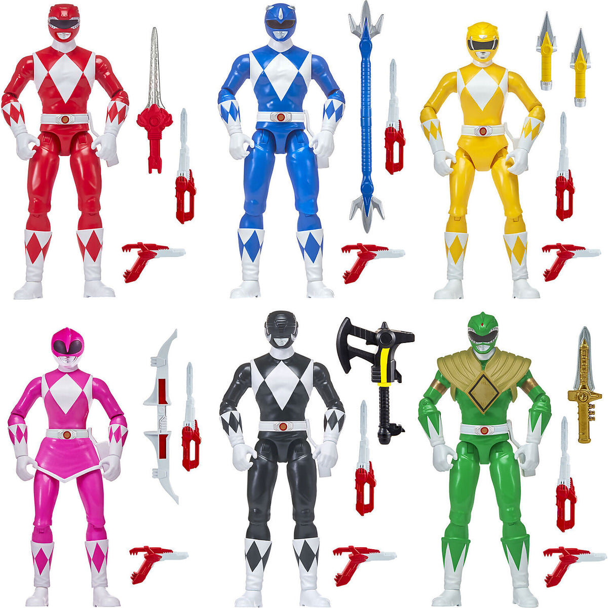 Power Rangers - Mighty Morphin Power Rangers Re-Ignition 6 Pack Action Figures