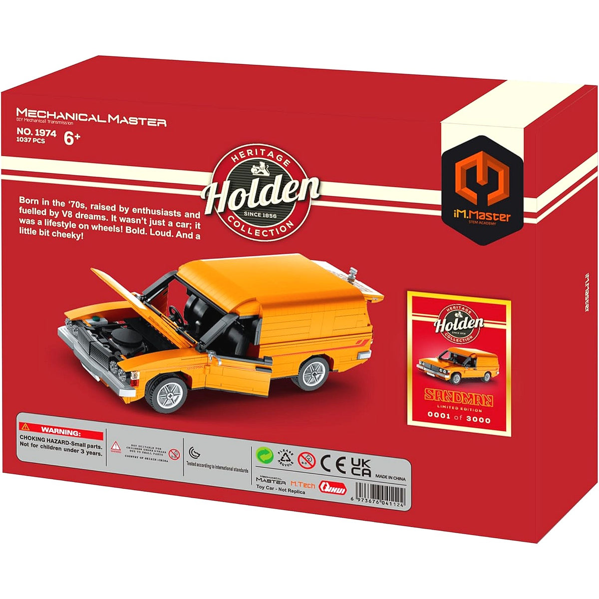 iM.Master - Limited Edition 1974 Holden HZ Sandman Kit 1037 Piece Building Block Set