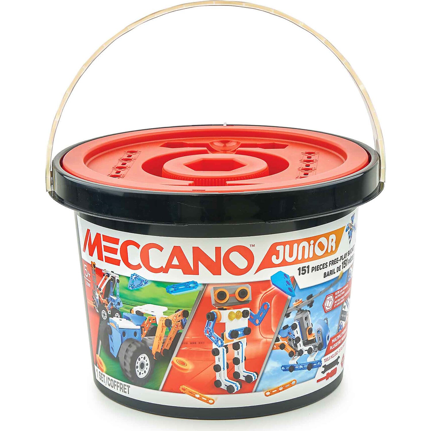Meccano - Junior 151 Pieces Free-Play Bucket