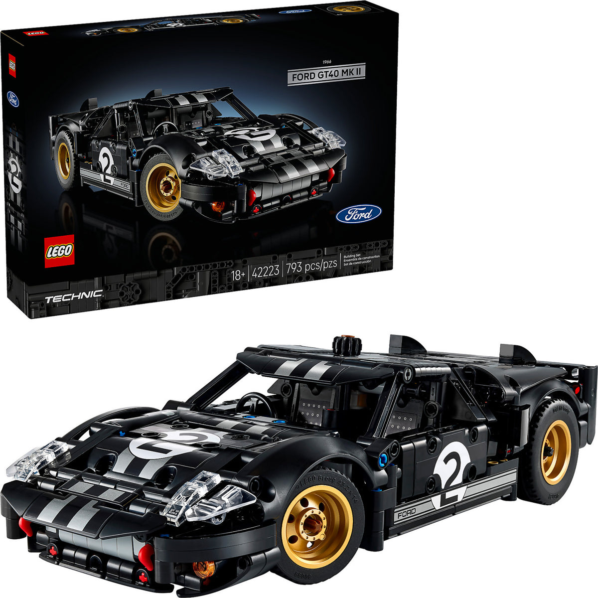LEGO® 42223 1966 Ford GT40 MKII Race Car - Technic