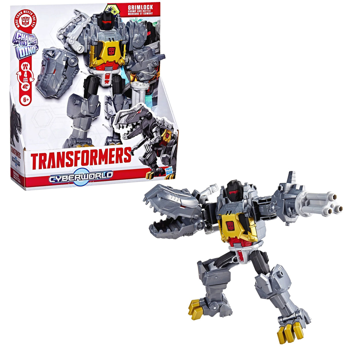 Transformers - Cyberworld Grimlock Chomp and Battle Action Figure - Hasbro