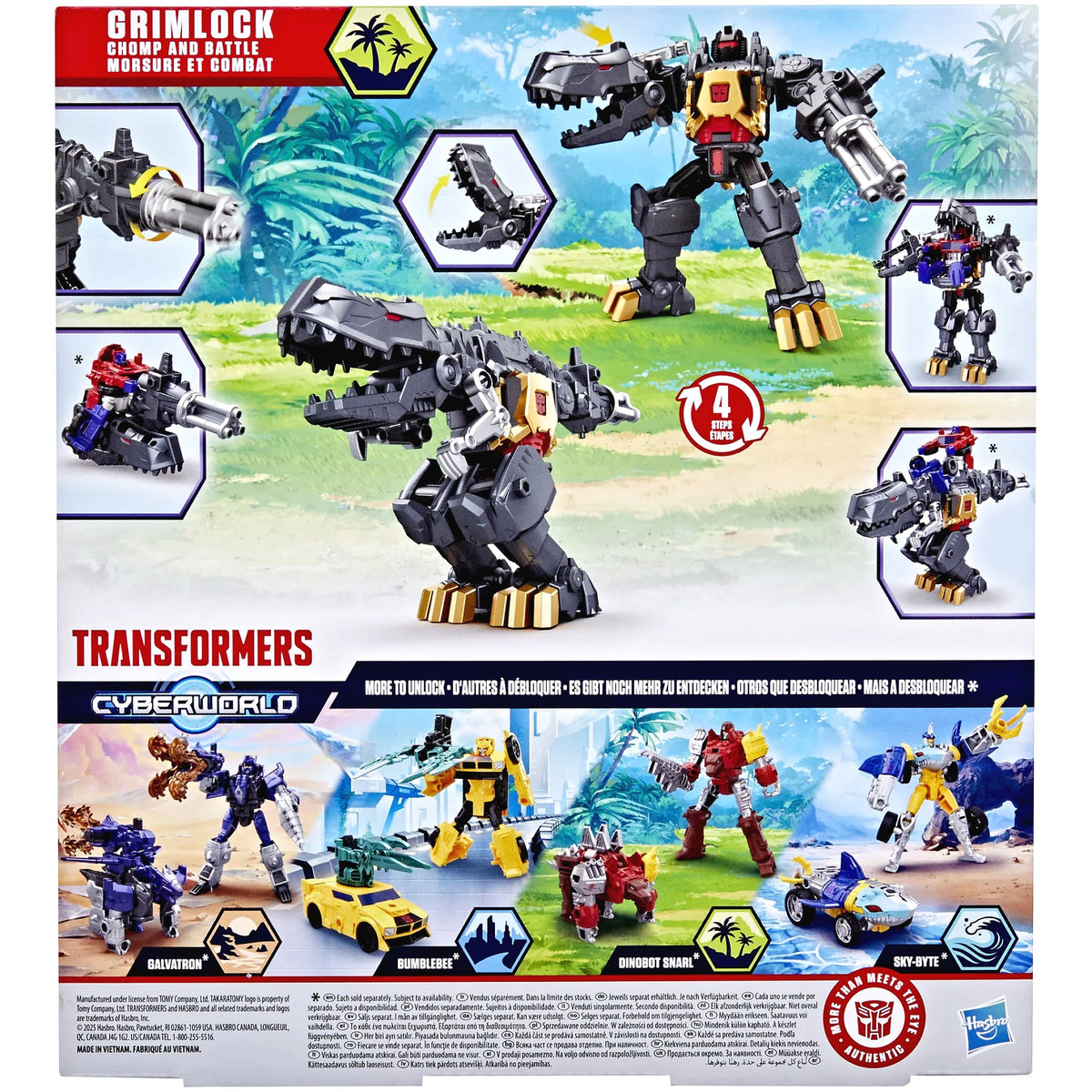 Transformers - Cyberworld Grimlock Chomp and Battle Action Figure - Hasbro