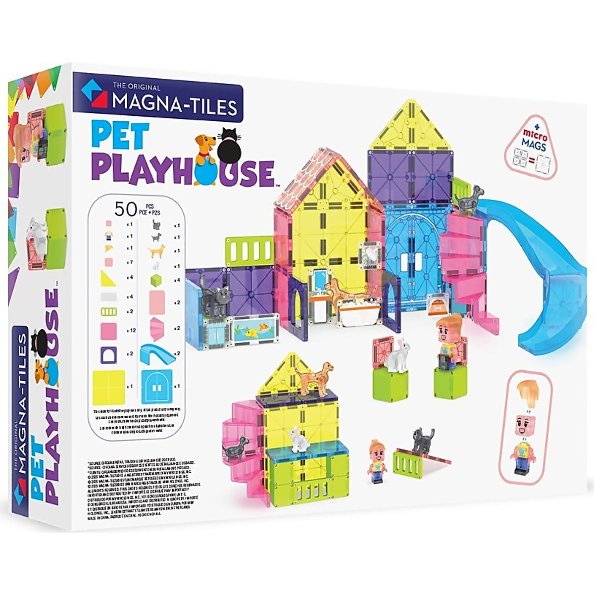 Magna-Tiles - Pet Playhouse 50pce Magnetic Construction Set - Johnco
