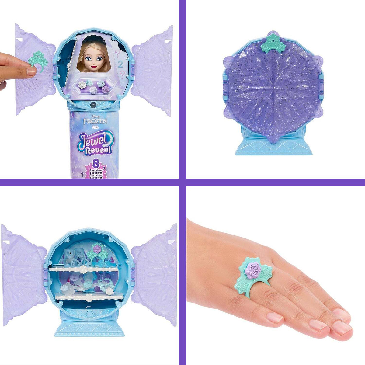 Disney - Frozen - Jewel Reveal Elsa Fashion Doll with 8 Surprises - Mattel