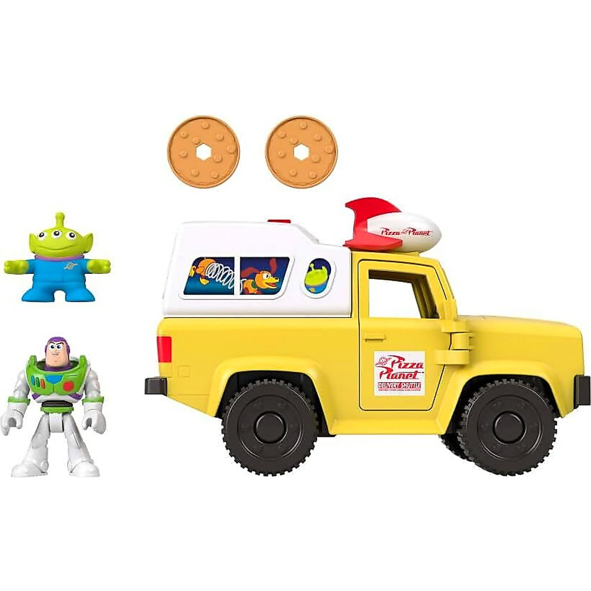 Imaginext - Disney Pixar Toy Story Pizza Planet Truck With Buzz Lightyear & Alien Action Figures