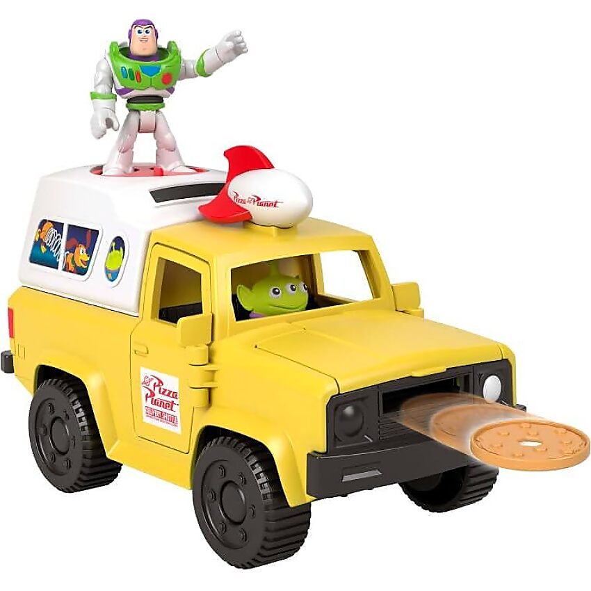 Imaginext - Disney Pixar Toy Story Pizza Planet Truck With Buzz Lightyear & Alien Action Figures