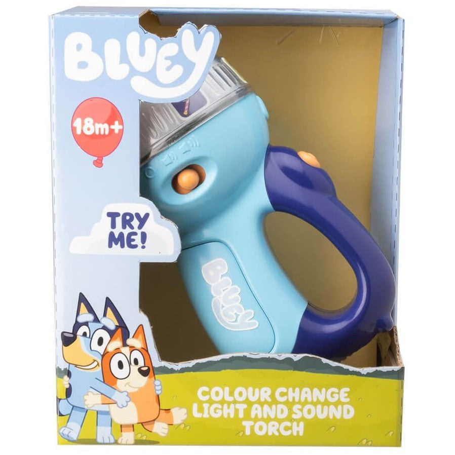Bluey - Colour Change Light & Sound Torch - Jasnor