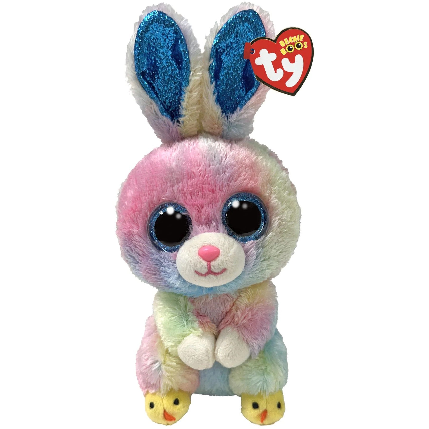 TY - Beanie Boos - Twitches Rainbow Rabbit Small 15cm Plush