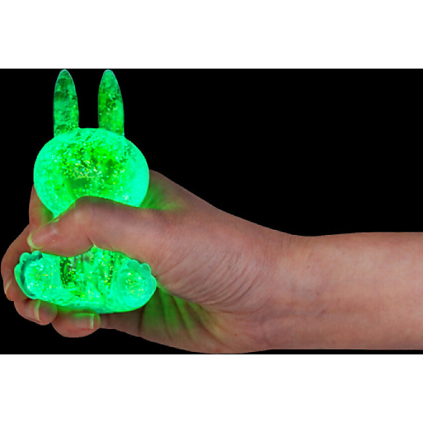 Smoosho's - Glow in the Dark Super Squeeze Rabbit (1x Assorted Colour Chosen at Random)