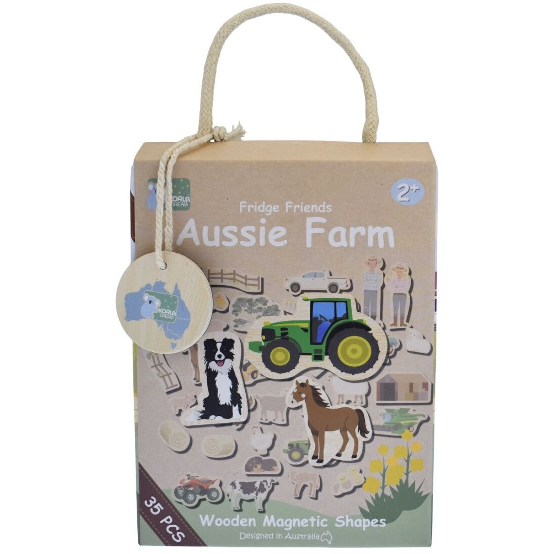Koala Dream - Fridge Friends Aussie Farm Wooden Magnetic Shapes 35pcs