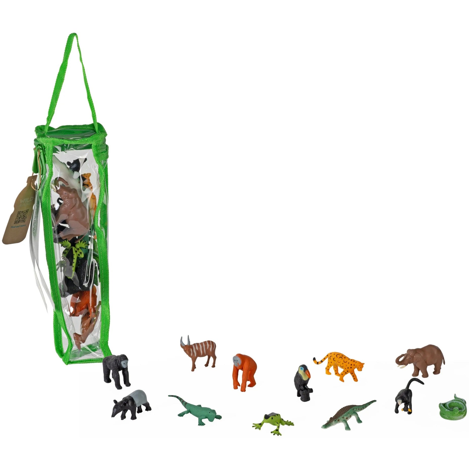 Wild Republic - Eco Zip Tube Rainforest Animal Figures