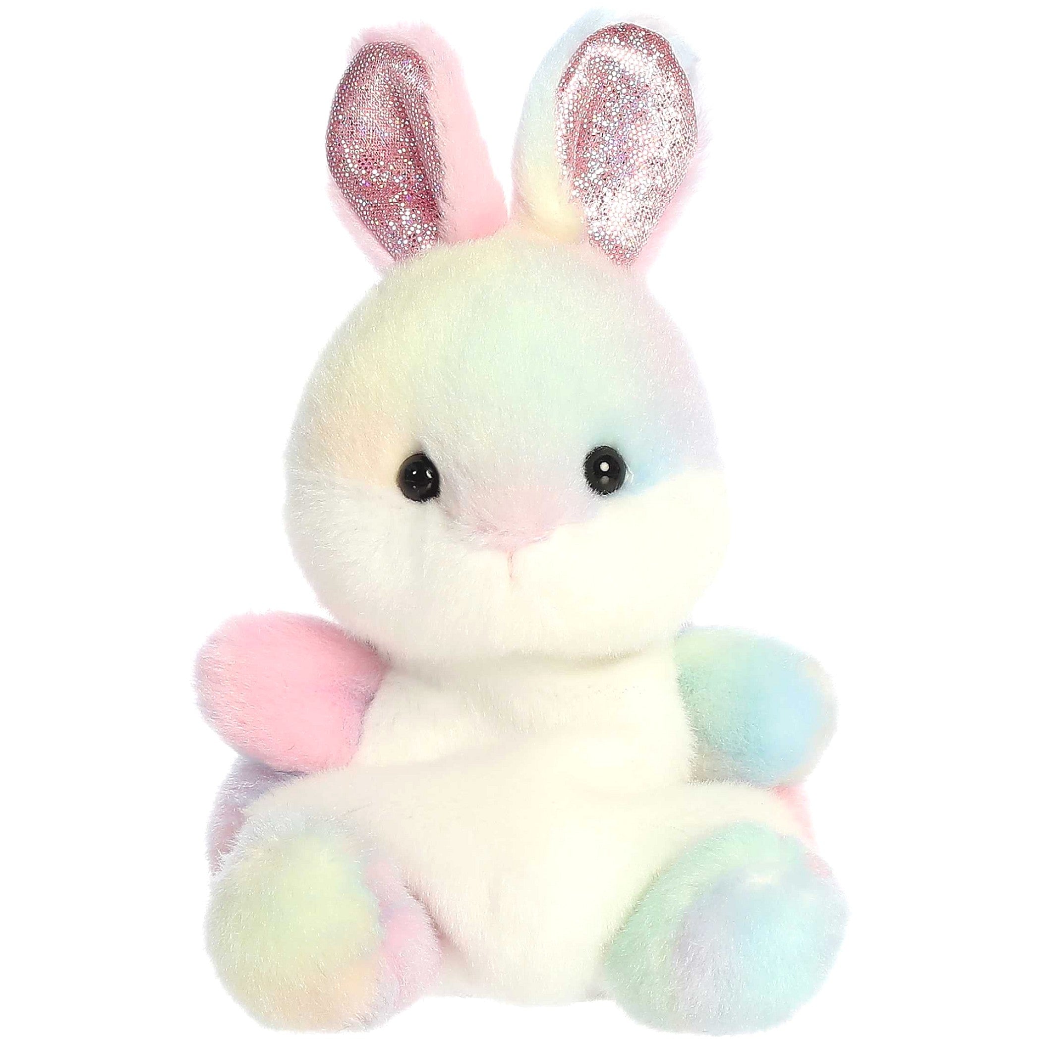 Cotton Candy - Palm Pals Rainbow Opal Bunny 13cm Plush