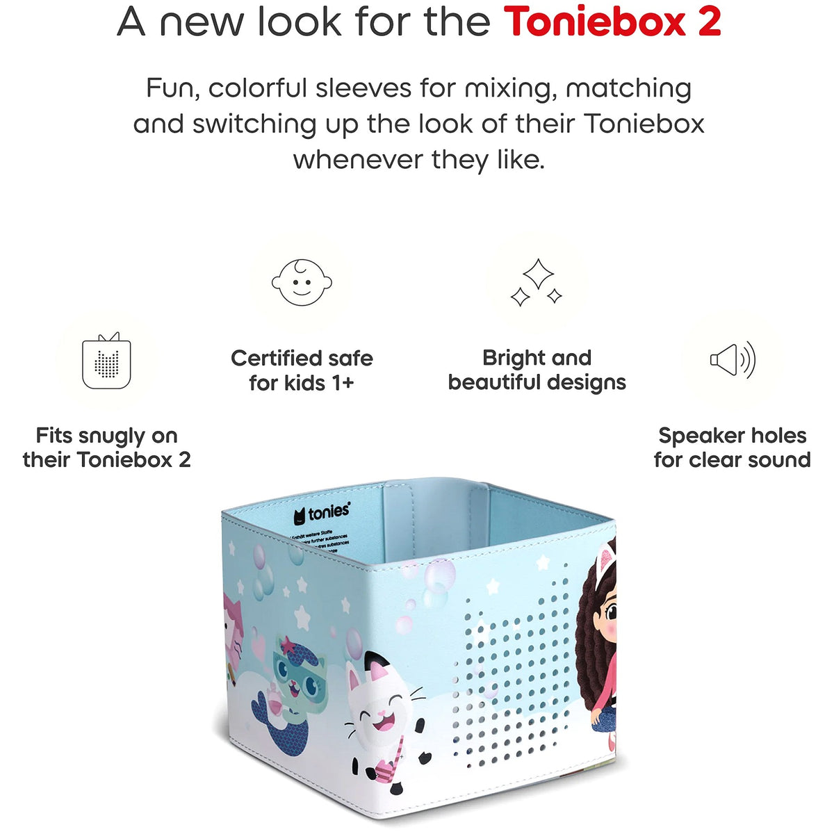 Tonies - Toniebox 2 Sleeve - Gabby's Dollhouse (Toniebox not Included)