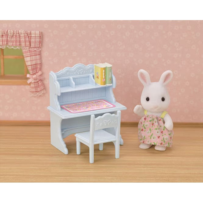 Sylvanian Families - Snow Rabbit Girl's Learning Desk Playset