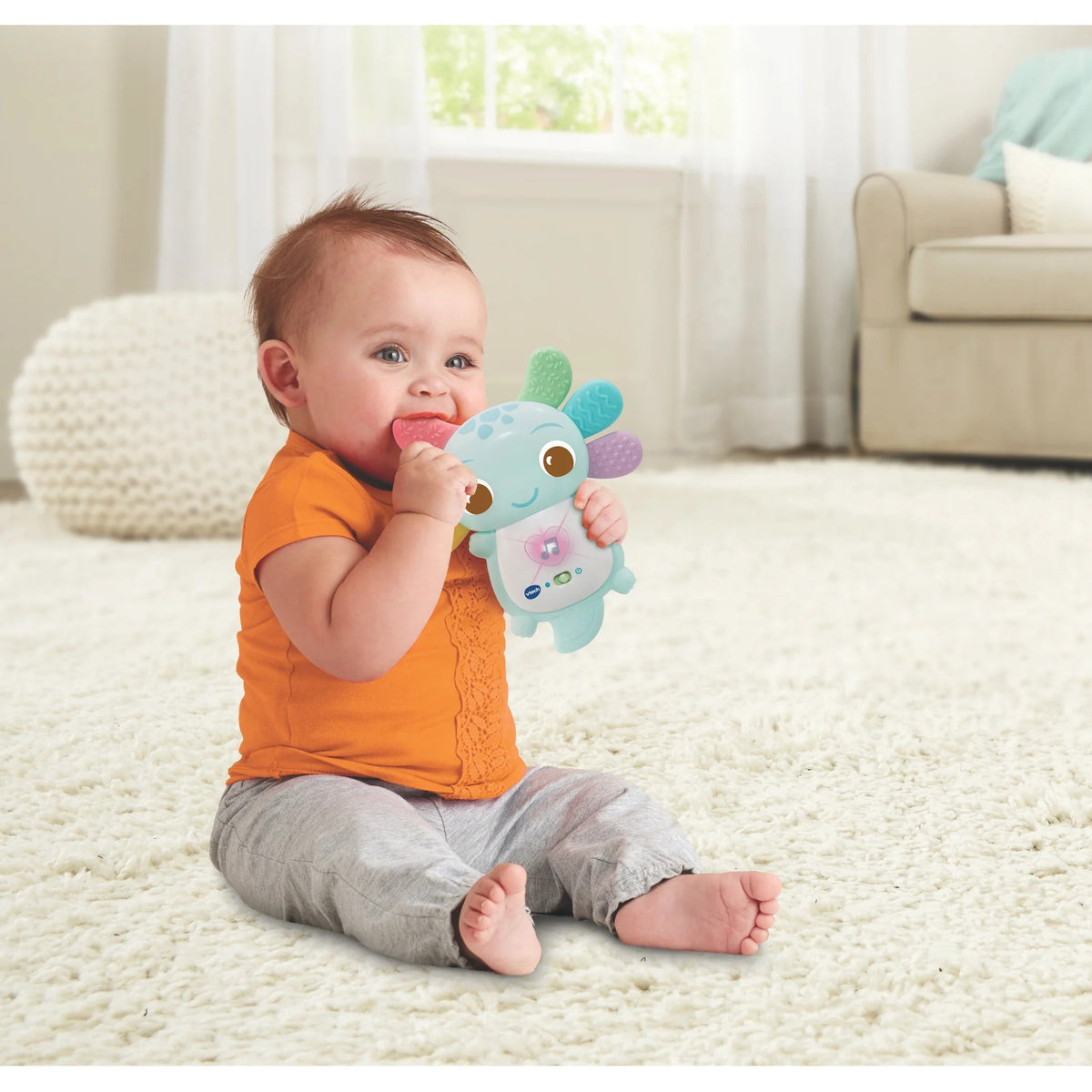 VTech - Rainbow Colours Axolotl Teether Blue