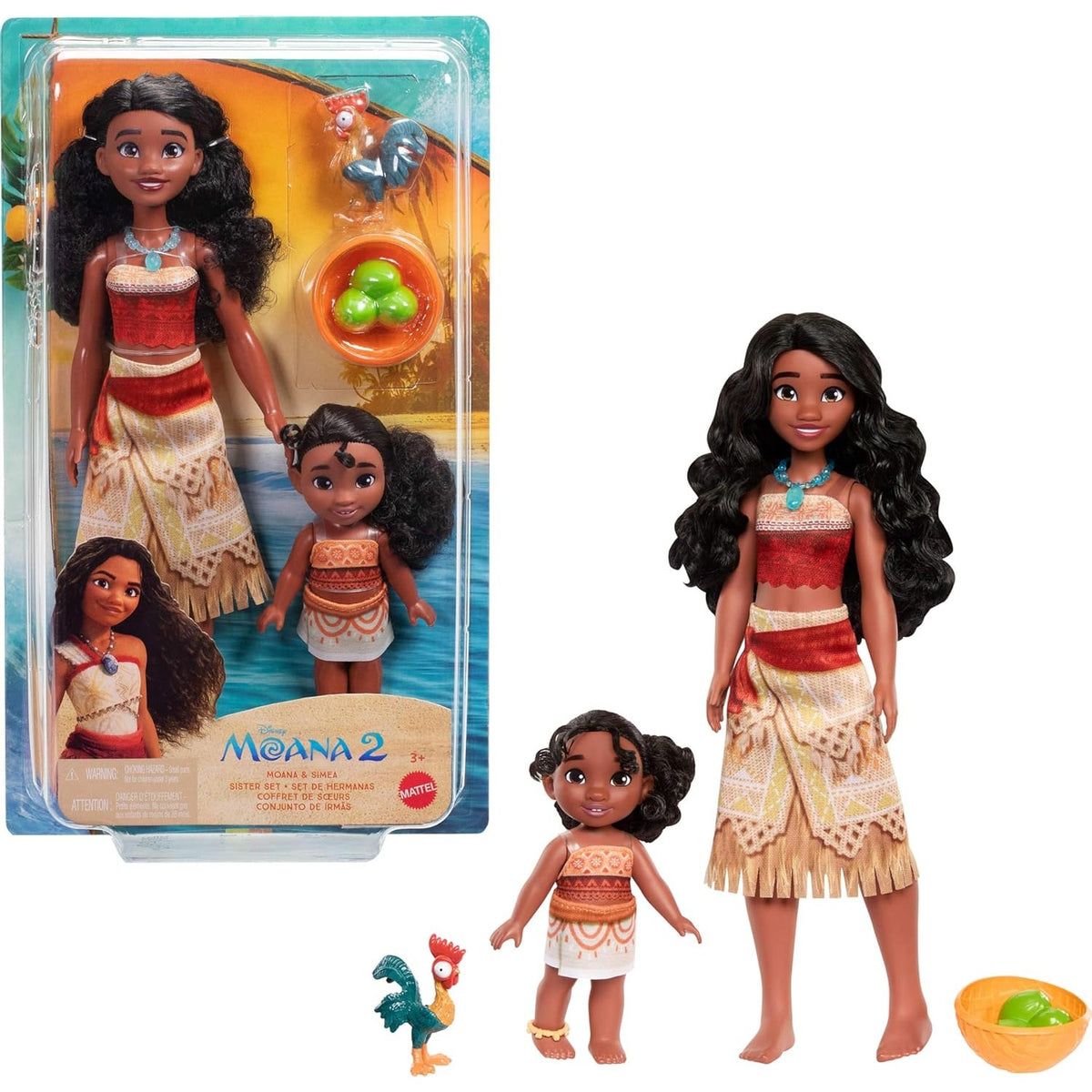 Disney - Moana 2 - Moana & Simea Sister Set - Mattel