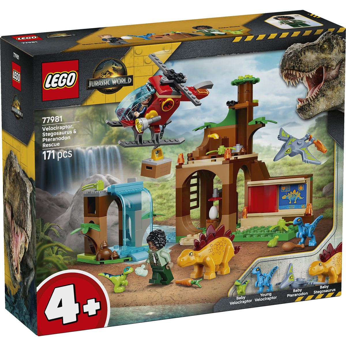 LEGO® 77981 Velociraptor Stegosaurus & Pteranodon Rescue - Jurassic World™ 4+