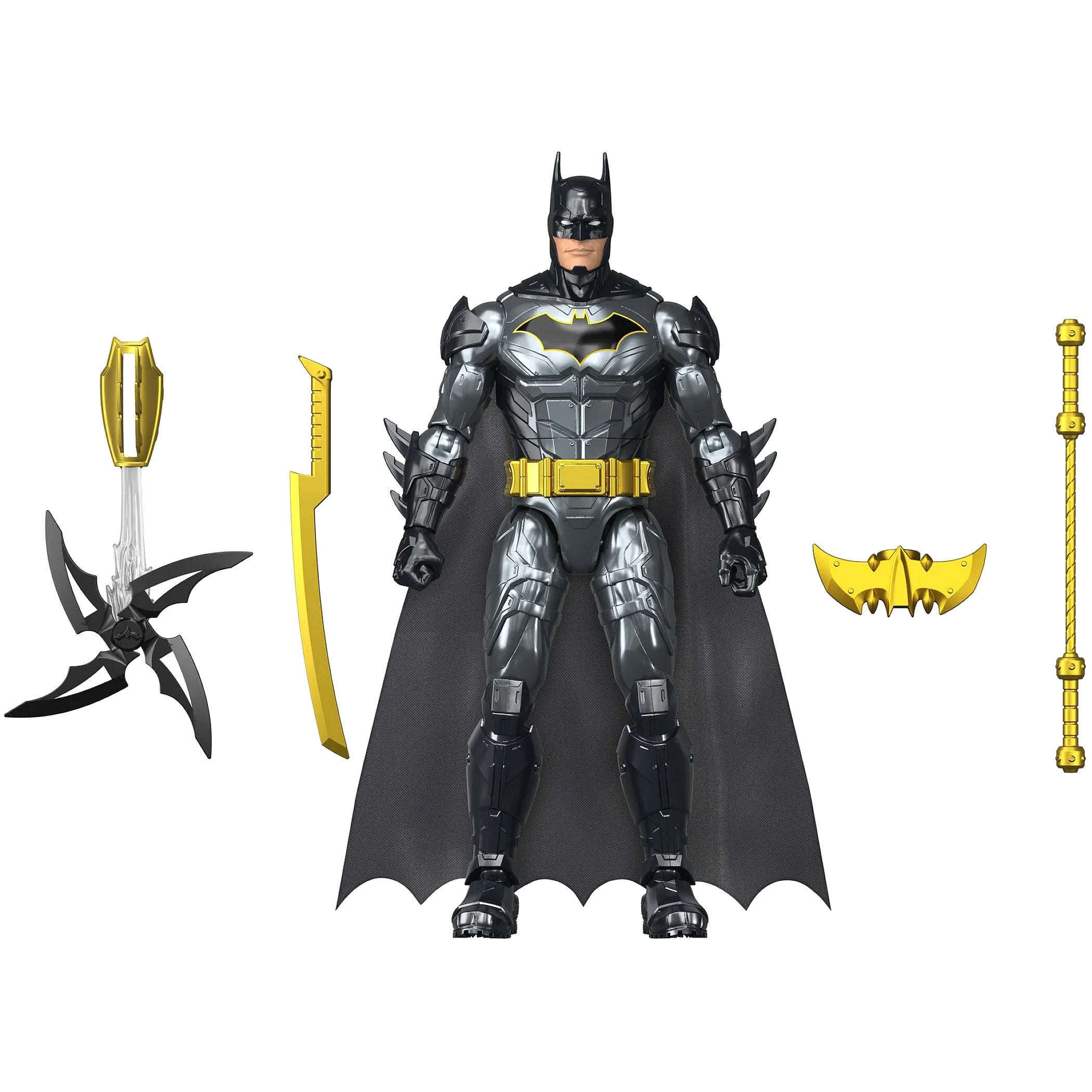 DC - Crime Crusher Batman 12-Inch Action Figure with 25 plus Phrases & Sounds - Mattel