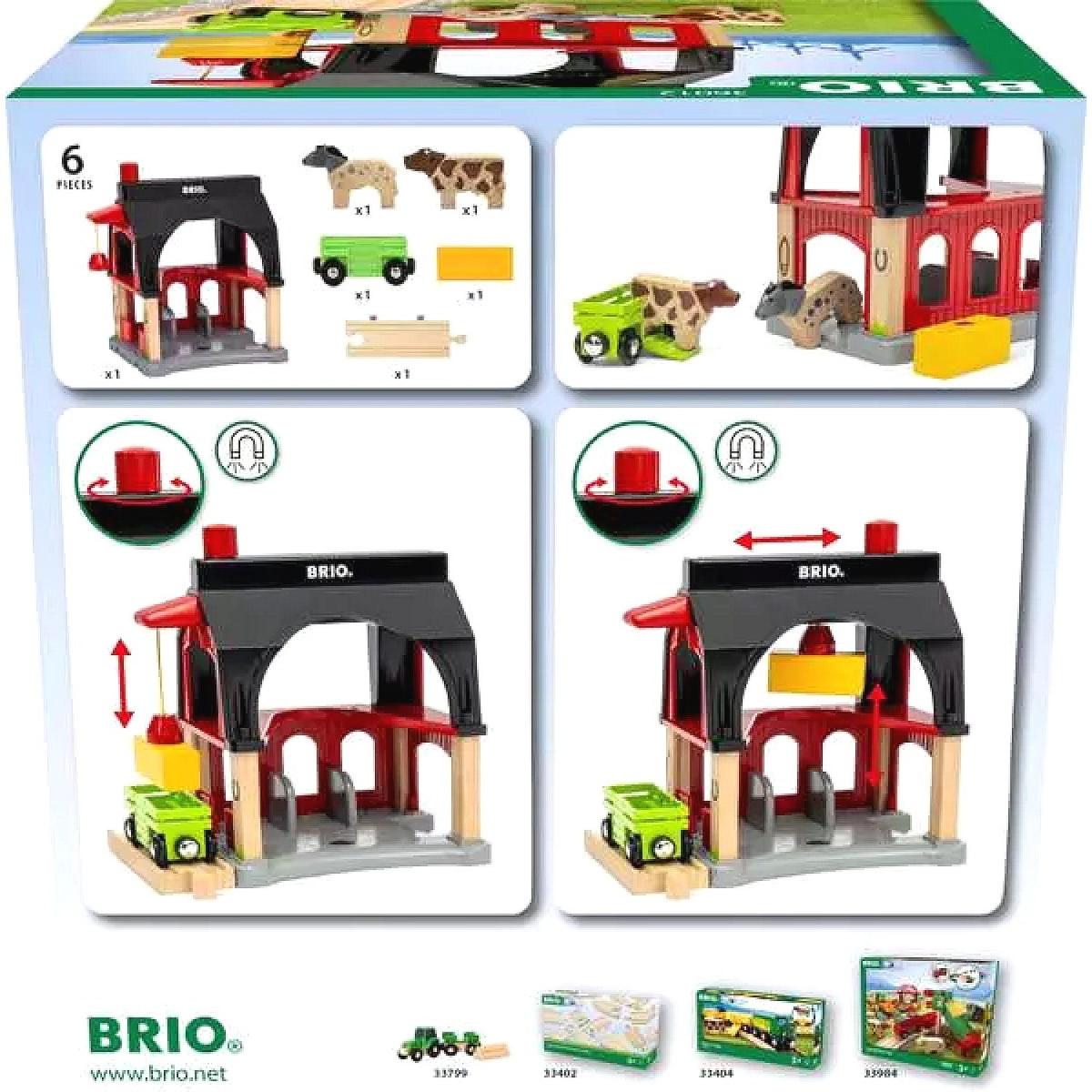 BRIO World - Animal Barn Set 6 Pieces
