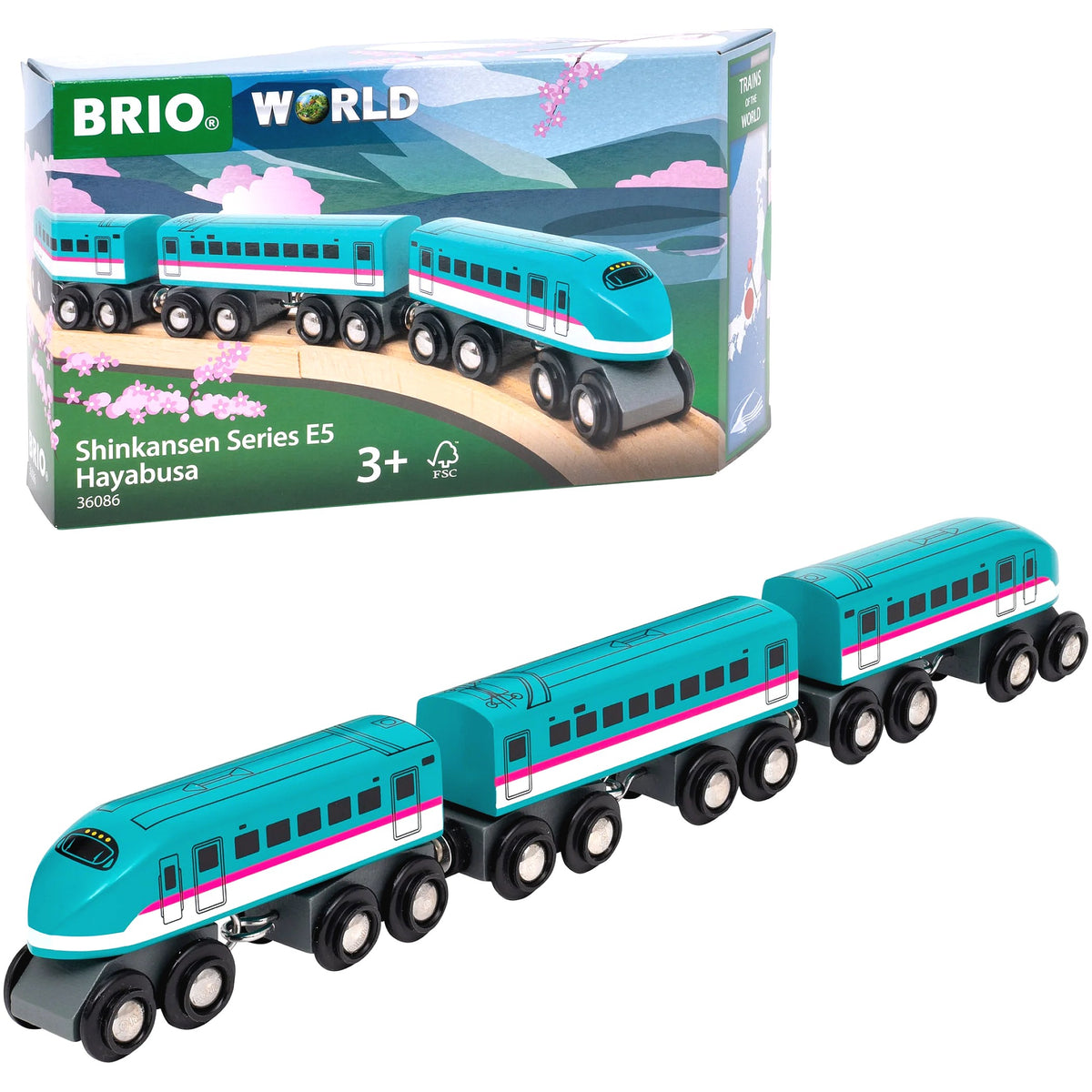 BRIO World - Trains of the World Shinkansen Series E5 Hayabusa Train Set