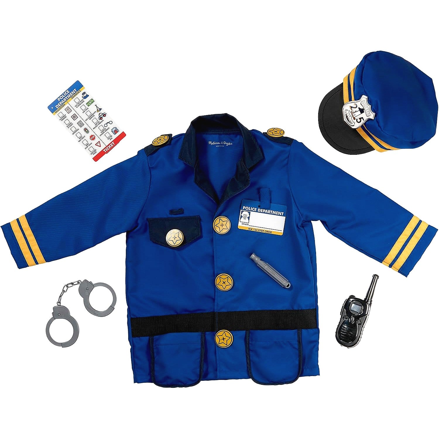 Melissa & Doug - Police Officer Role Play Costume Set Age 3-6yrs
