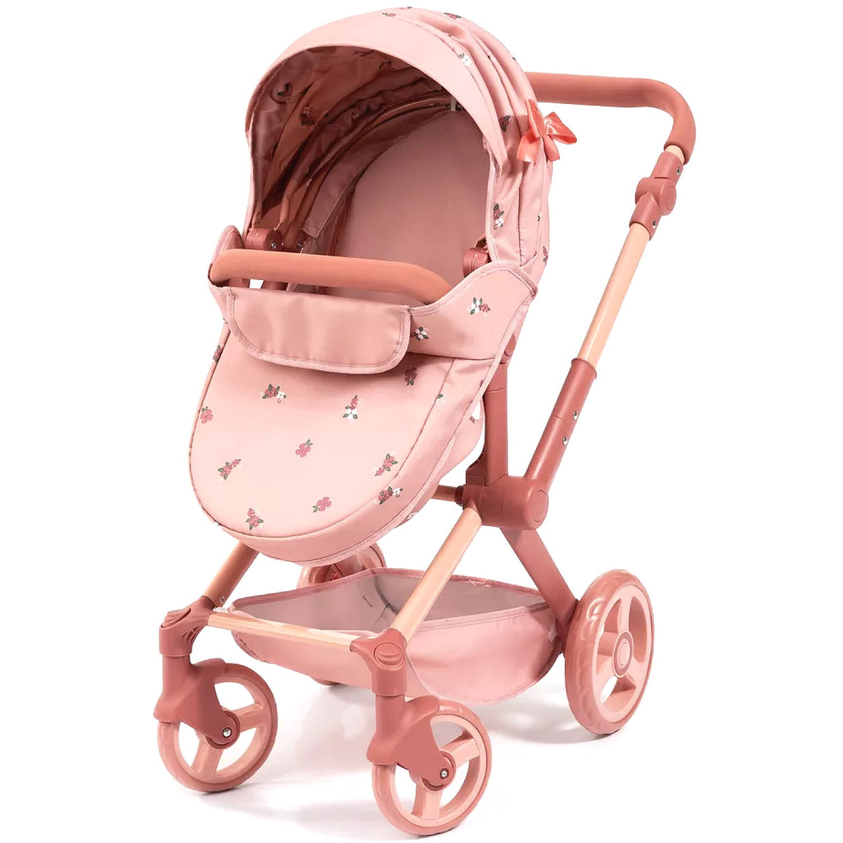 Bayer - 2-in-1 Convertible Xeo Doll Pram Rose Flower