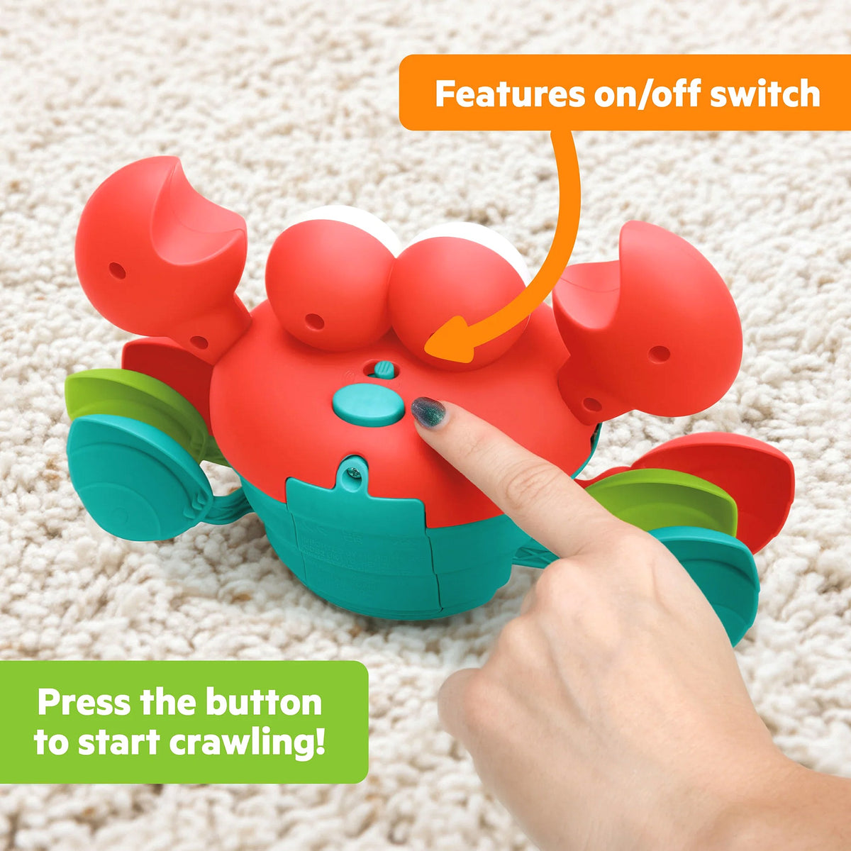 Bright Starts - Rockin Crawling Crab Interactive Music Toy