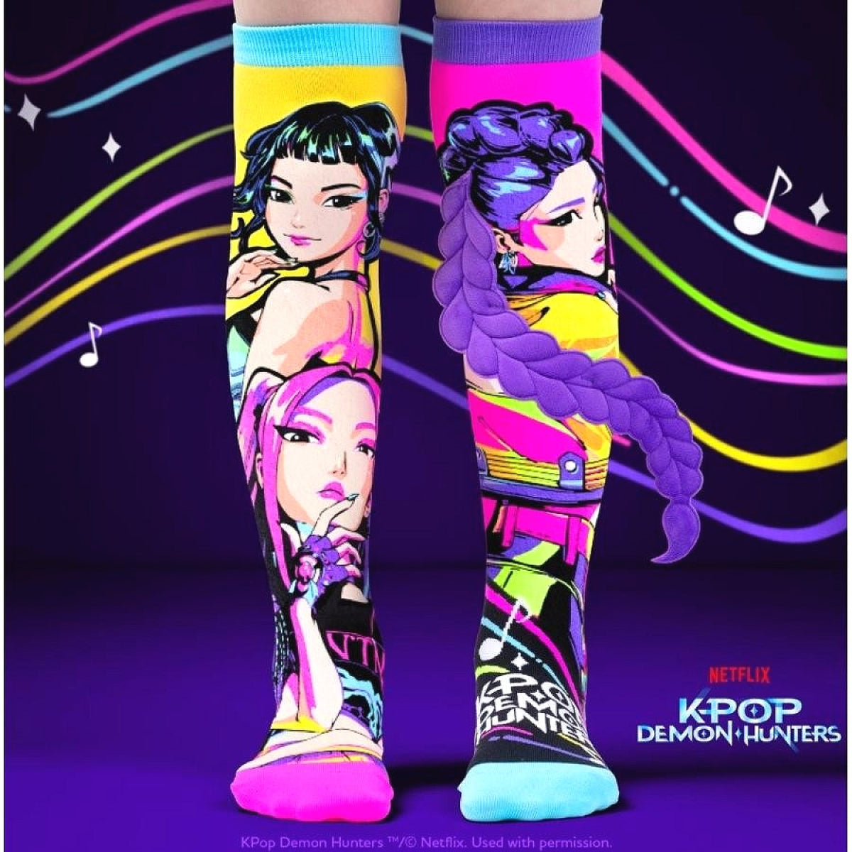 Madmia - Huntr/x Demon Hunters Socks Kids & Adults Age 6y+
