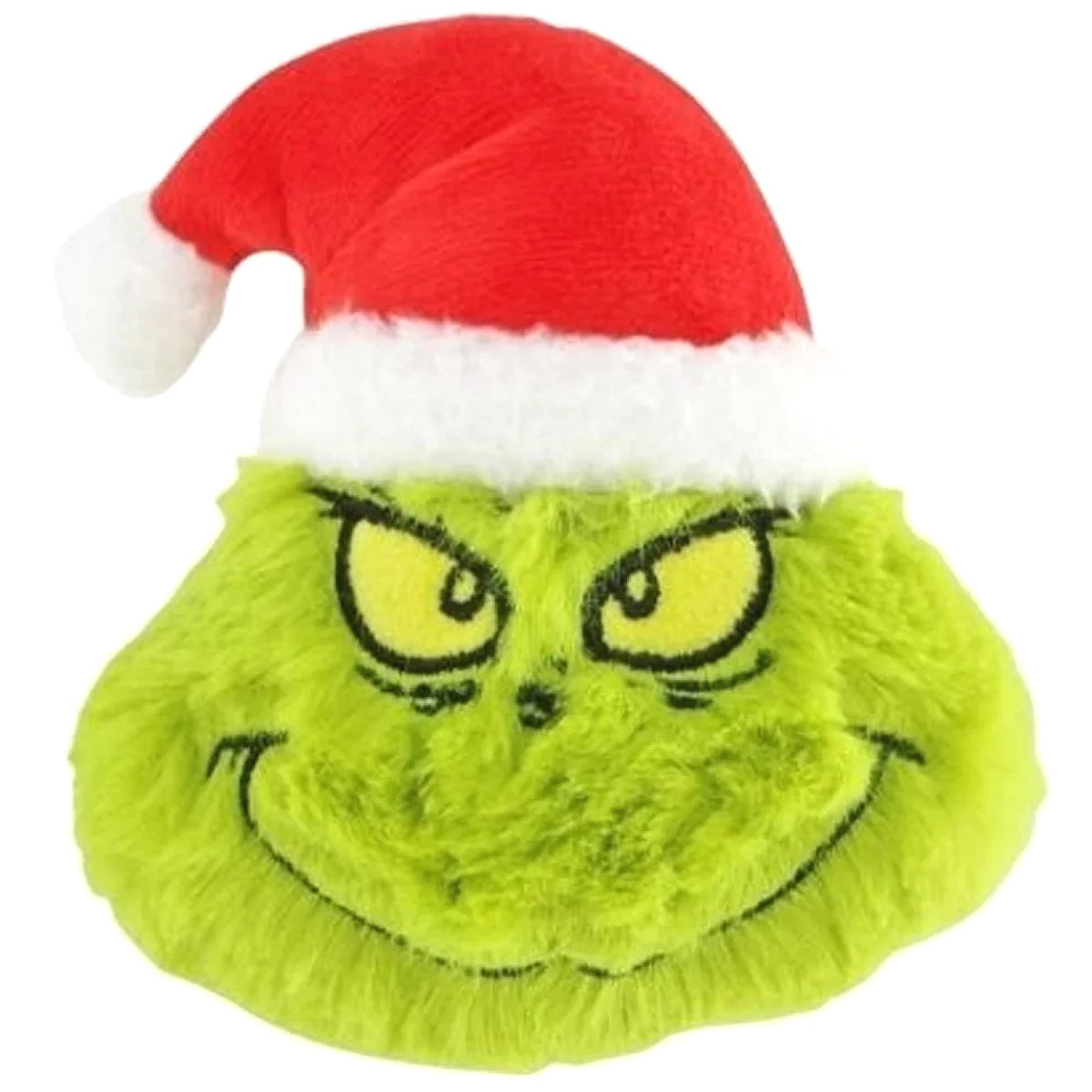 Cotton Candy - Xmas Dr. Seuss The Grinch Plush Head Santa Hat Hanging Tree Decoration - Christmas