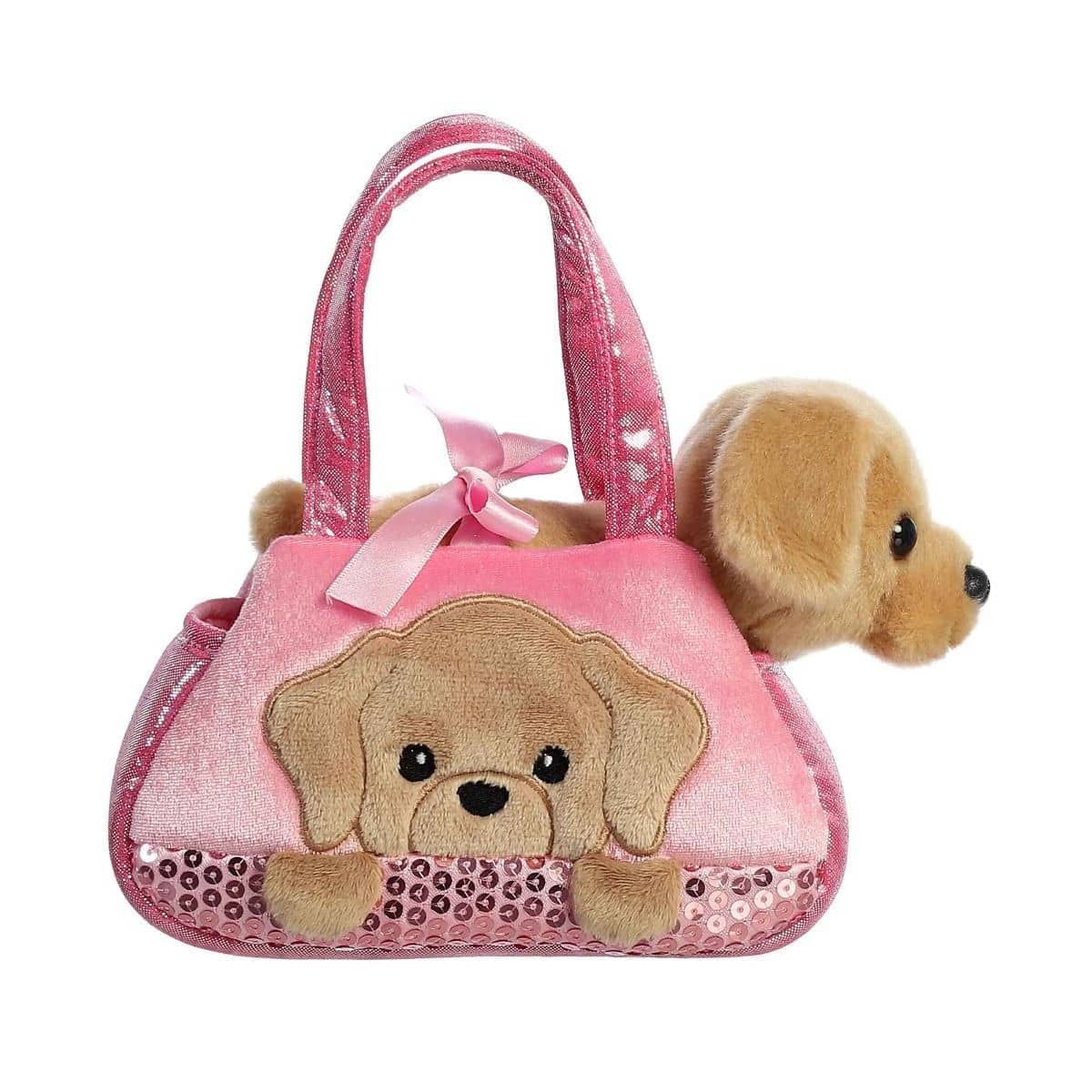 Cotton Candy - Fancy Pals - Peek-a -boo Labrador Puppy In Pink Sparkly Bag
