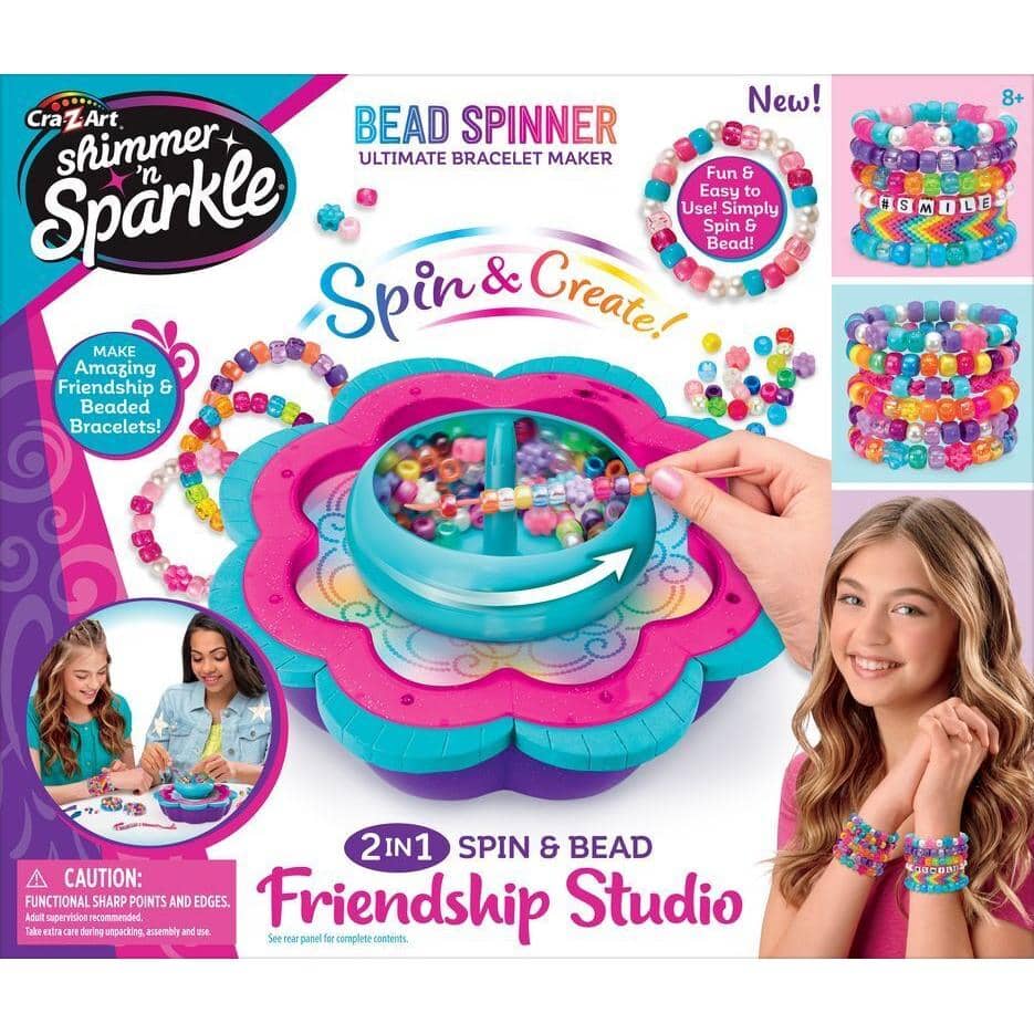 Cra-Z-Art - Shimmer 'n Sparkle 2 In 1 Spin & Bead Friendship Studio