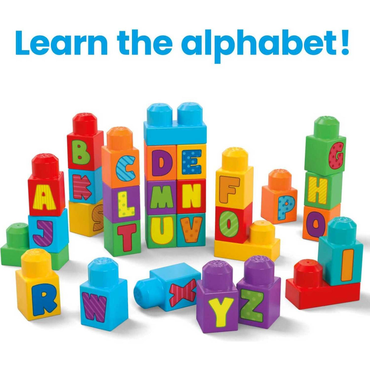 MEGA BLOKS - ABC Building Bag Block Toy With Storage 30 Pieces For Toddler - Fisher-Price