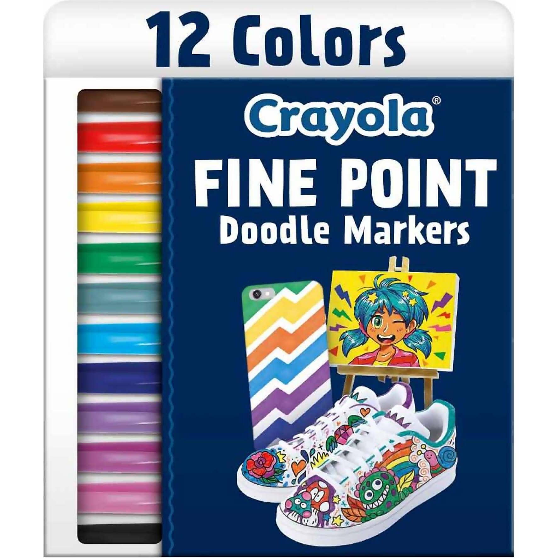 Crayola - Doodle & Draw Fine Point Doodle Marker 12 Pack