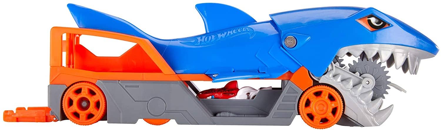 Hot Wheels - Shark Chomp Transporter Playset With One 1:64 Scale Car Mattel