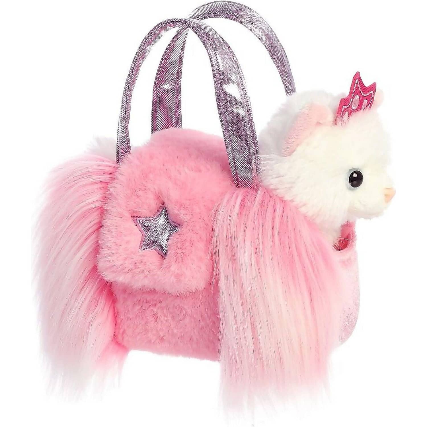 Cotton Candy - Fancy Pals Cat In Pink Shaggy Bag With Star